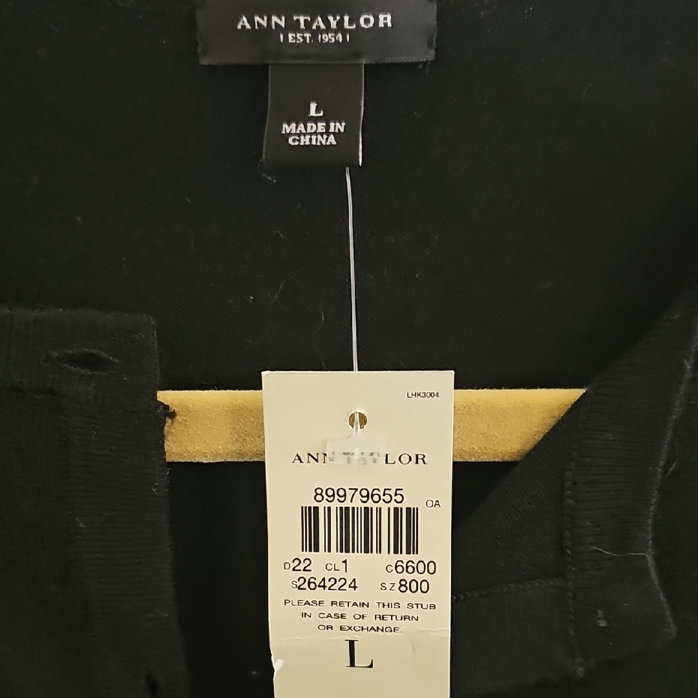 Ann Taylor Black Classic Cardigan Sweater - Picture 2 of 3